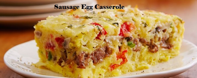 Nigerian sausage egg casserole