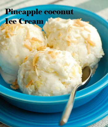 Pineapple coconut ice cream