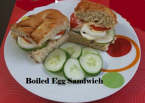 Hard boiled egg sandwich