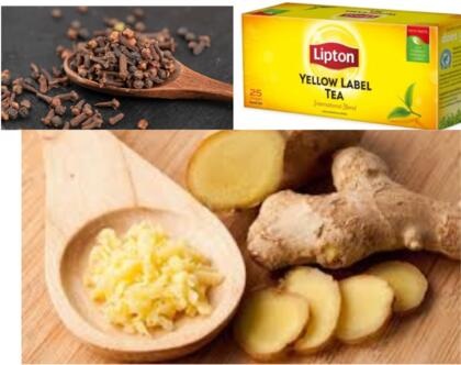 Clove Ginger and Lipton Tea